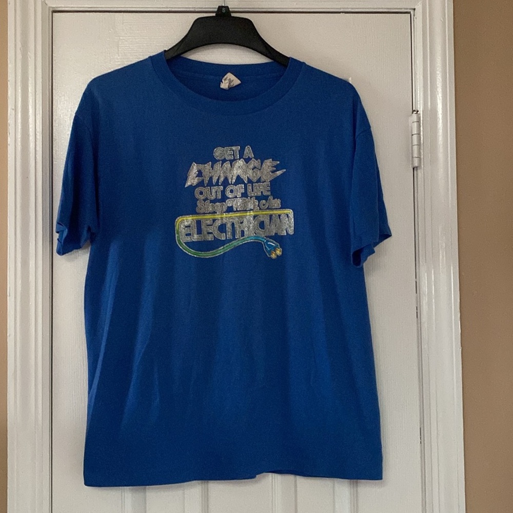 VTG Get Charge Out of Life Sleep with An Electrician Novelty Humor Shirt